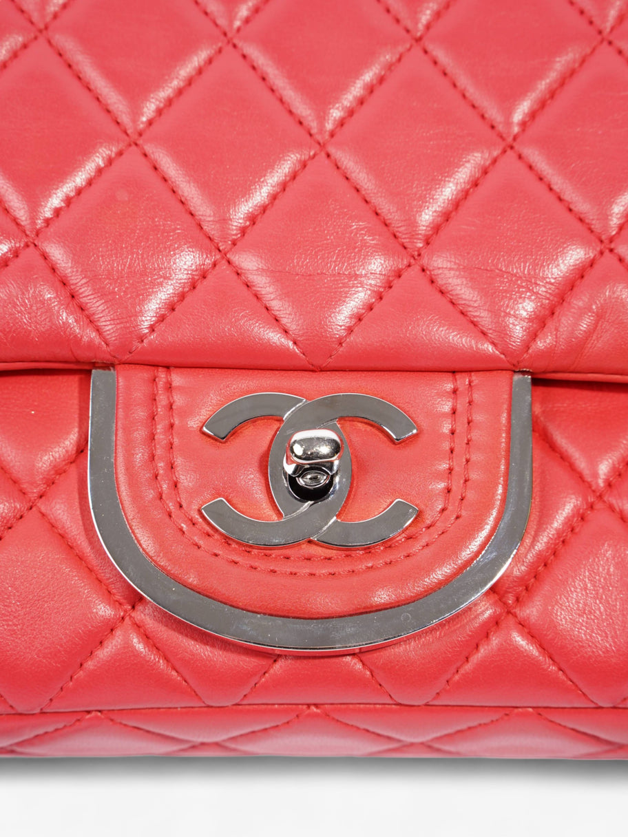 Icon Double Flap Coral Lambskin Leather Image 3