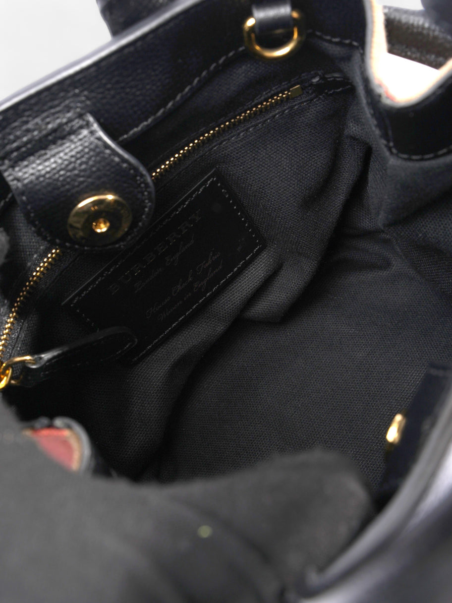 The Banner Black / House Check Leather Baby Image 7