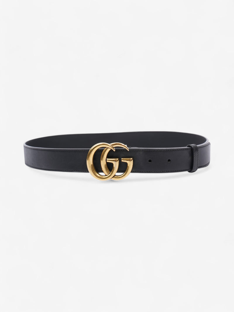  Gucci GG Marmont Belt Black / Gold Leather 85cm / 34