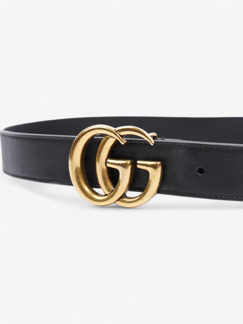  Gucci GG Marmont Belt Black / Gold Leather 85cm / 34