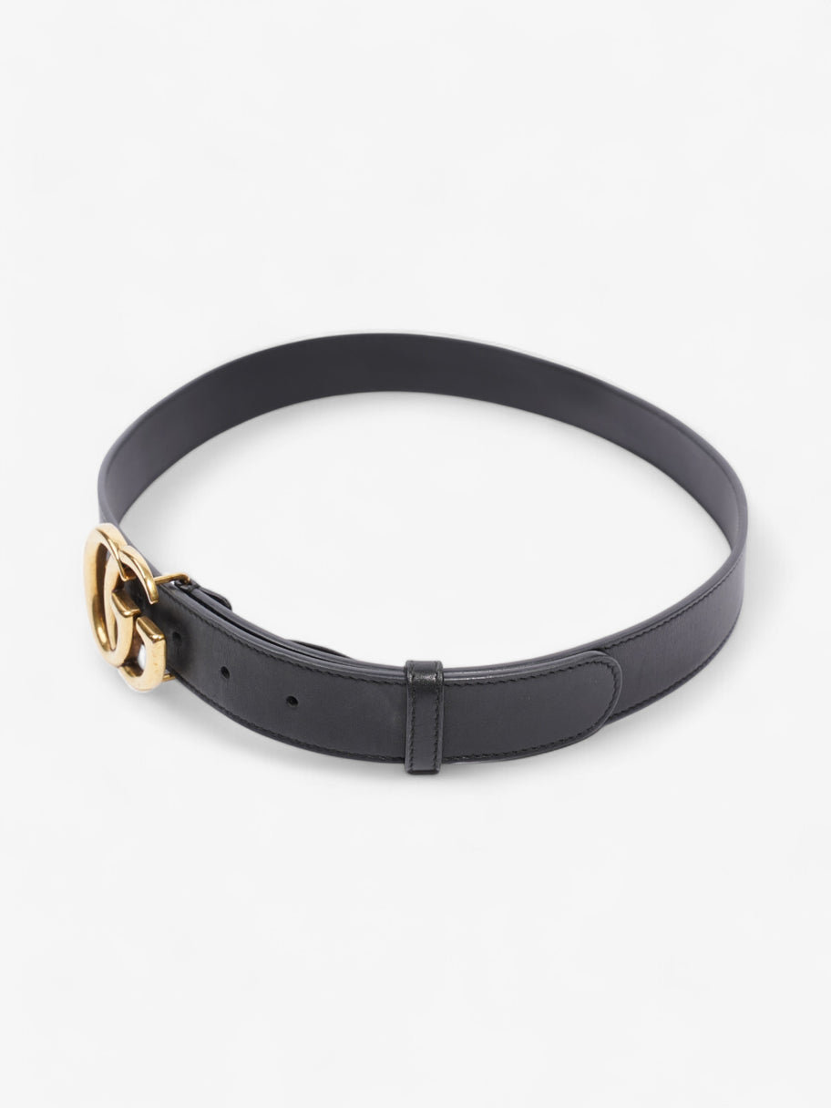 Gucci GG Marmont Belt Black / Gold Leather 85cm / 34