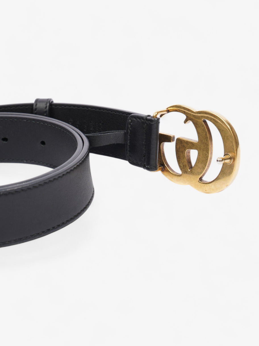 Gucci GG Marmont Belt Black / Gold Leather 85cm / 34