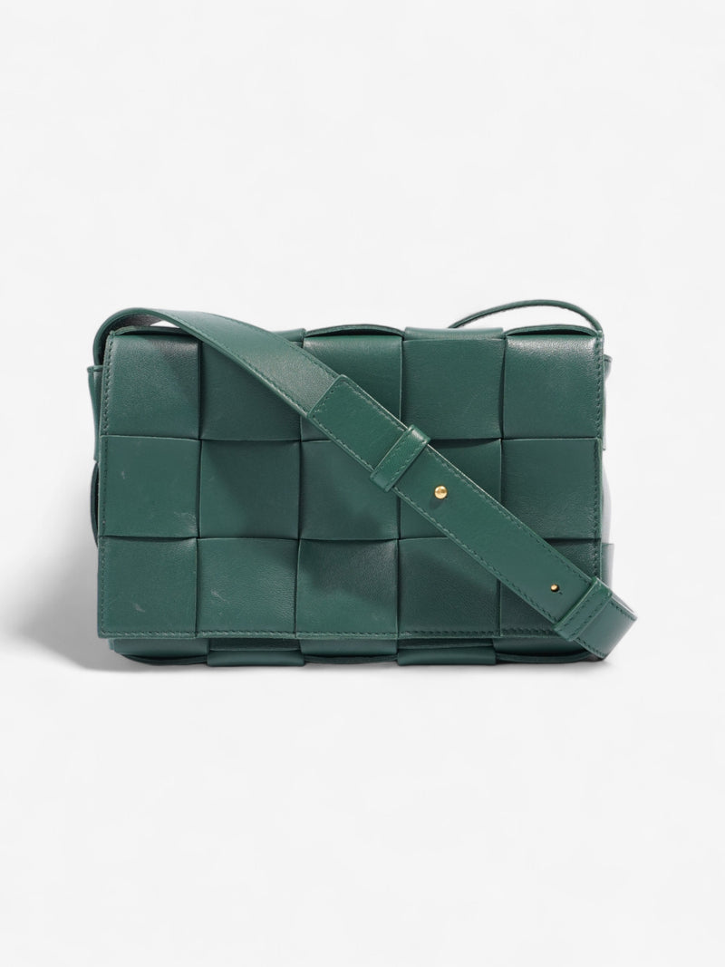  Bottega Veneta Cassette Green Intrecciato Leather