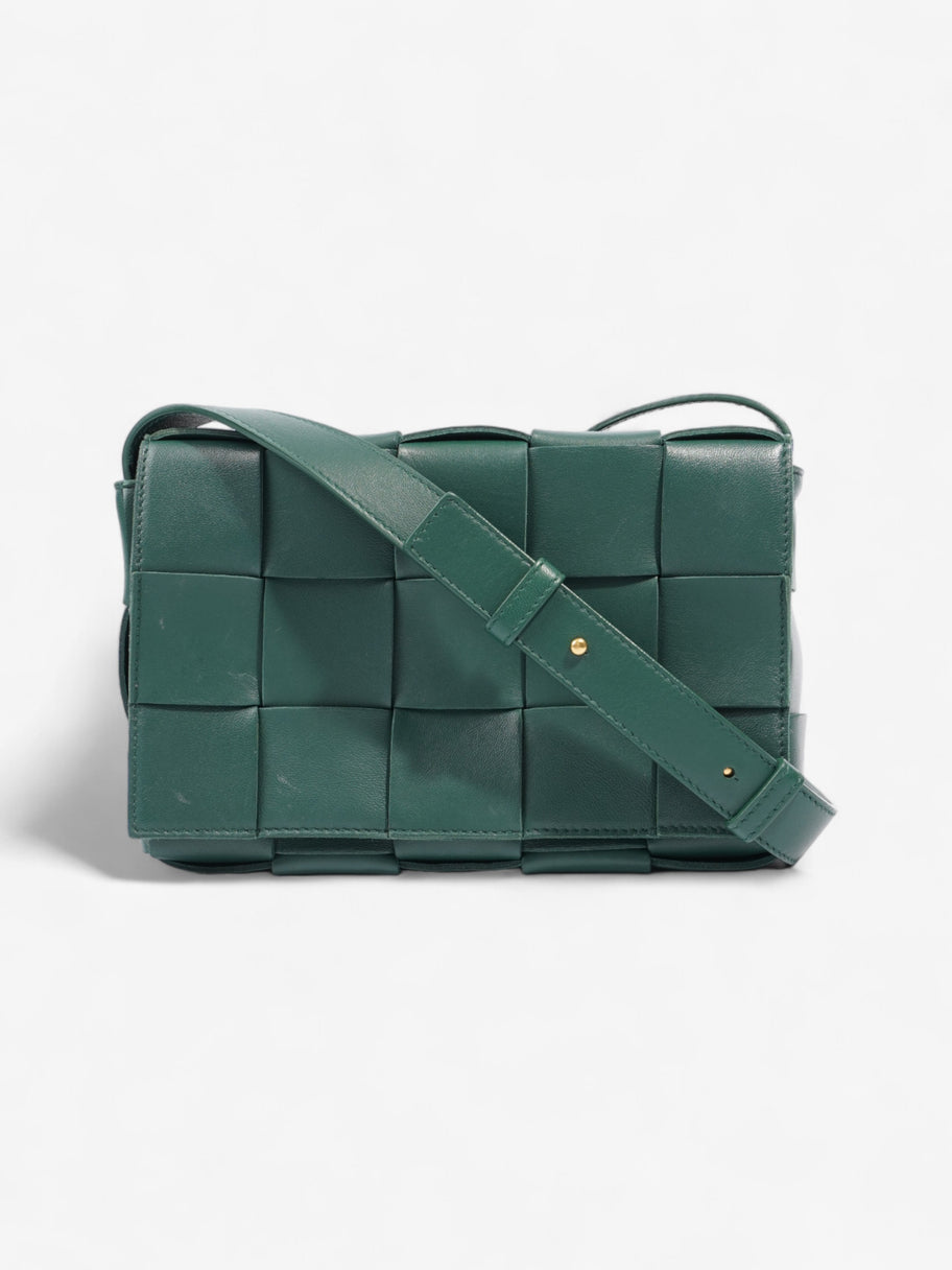 Bottega Veneta Cassette Green Intrecciato Leather Image 1