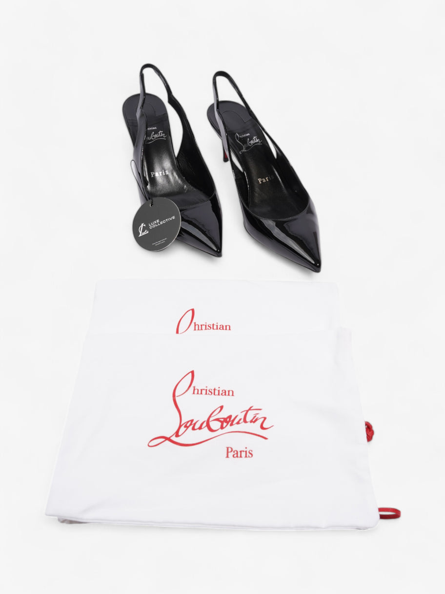 Christian Louboutin Hot Chick Slingback 70mm Black Patent Leather EU 38 UK 5 Image 9