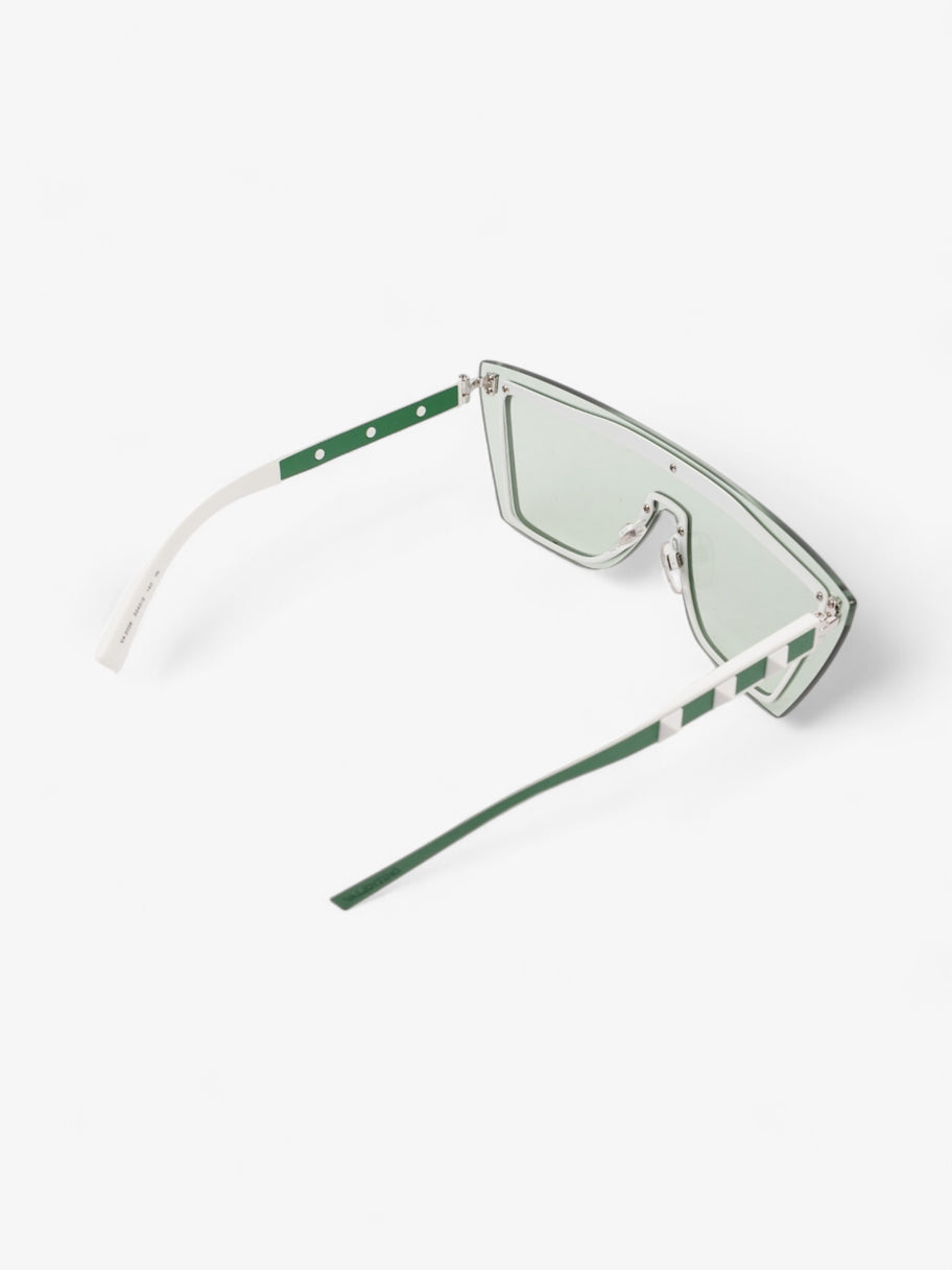 Valentino Mirrored Sunglasses Green / White Acetate 140mm Image 7