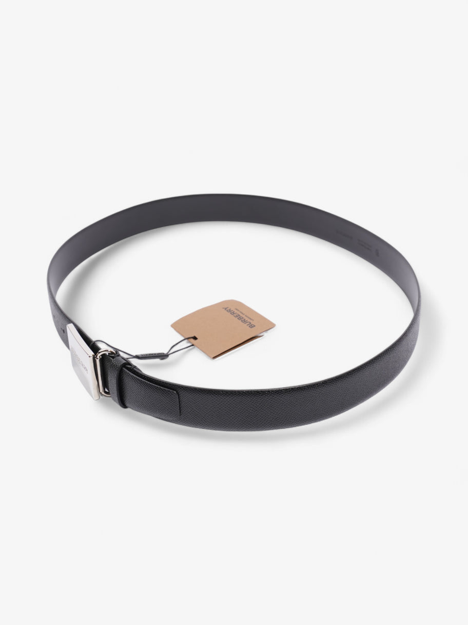 Burberry Burberry Plaque Buckle Belt Black Leather 105cm 42