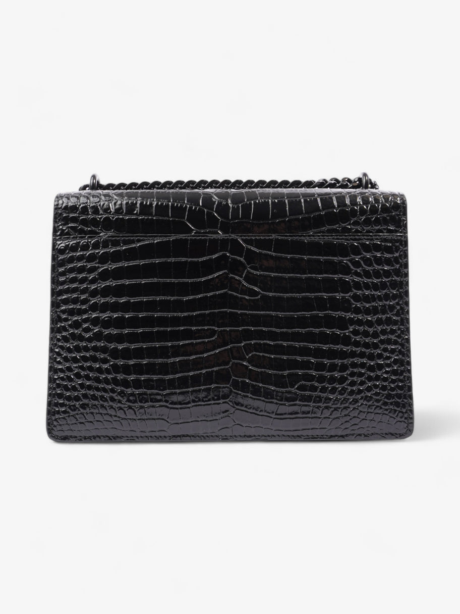 Saint Laurent Sunset Black Embossed Leather Medium Image 3