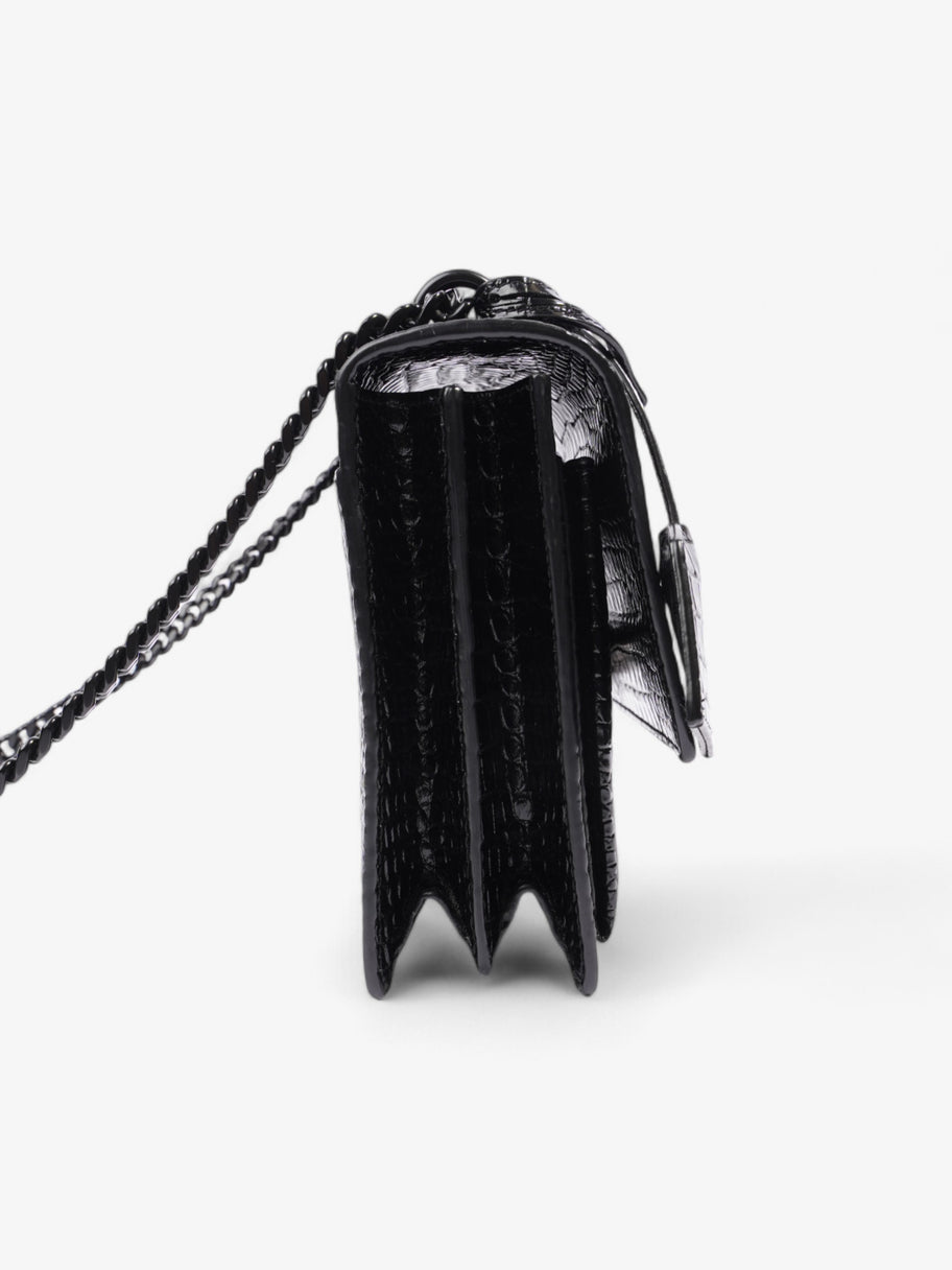 Saint Laurent Sunset Black Embossed Leather Medium Image 4