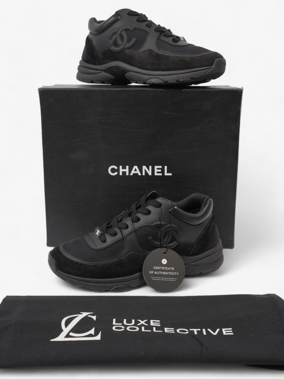 Chanel CC Logo Sneakers Black Suede EU 38 UK 5 Image 10