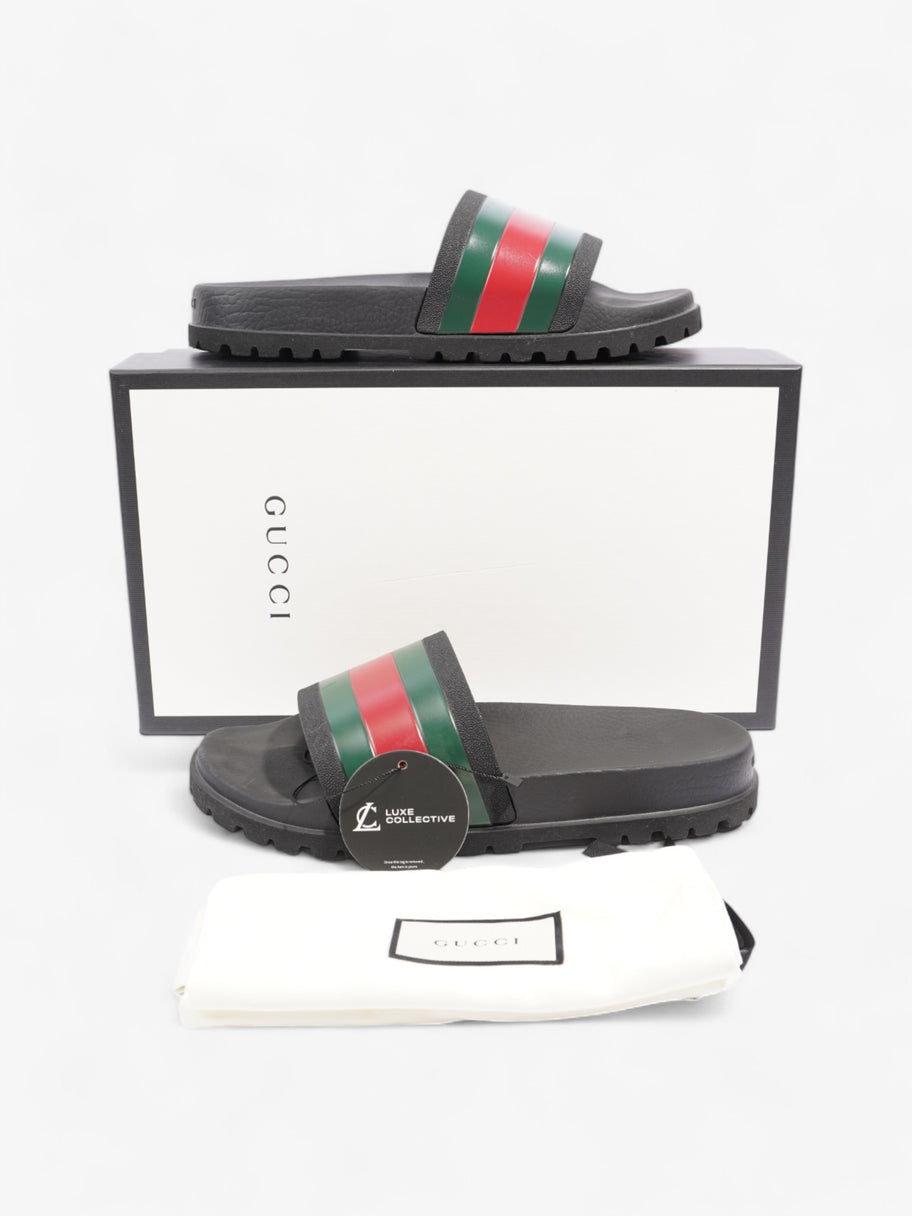 Gucci Pursuit Trek Slides Black / Green / Red Rubber EU 43 UK 9 Image 10