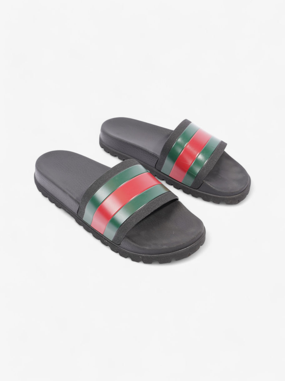 Gucci Pursuit Trek Slides Black / Green / Red Rubber EU 43 UK 9 Image 2