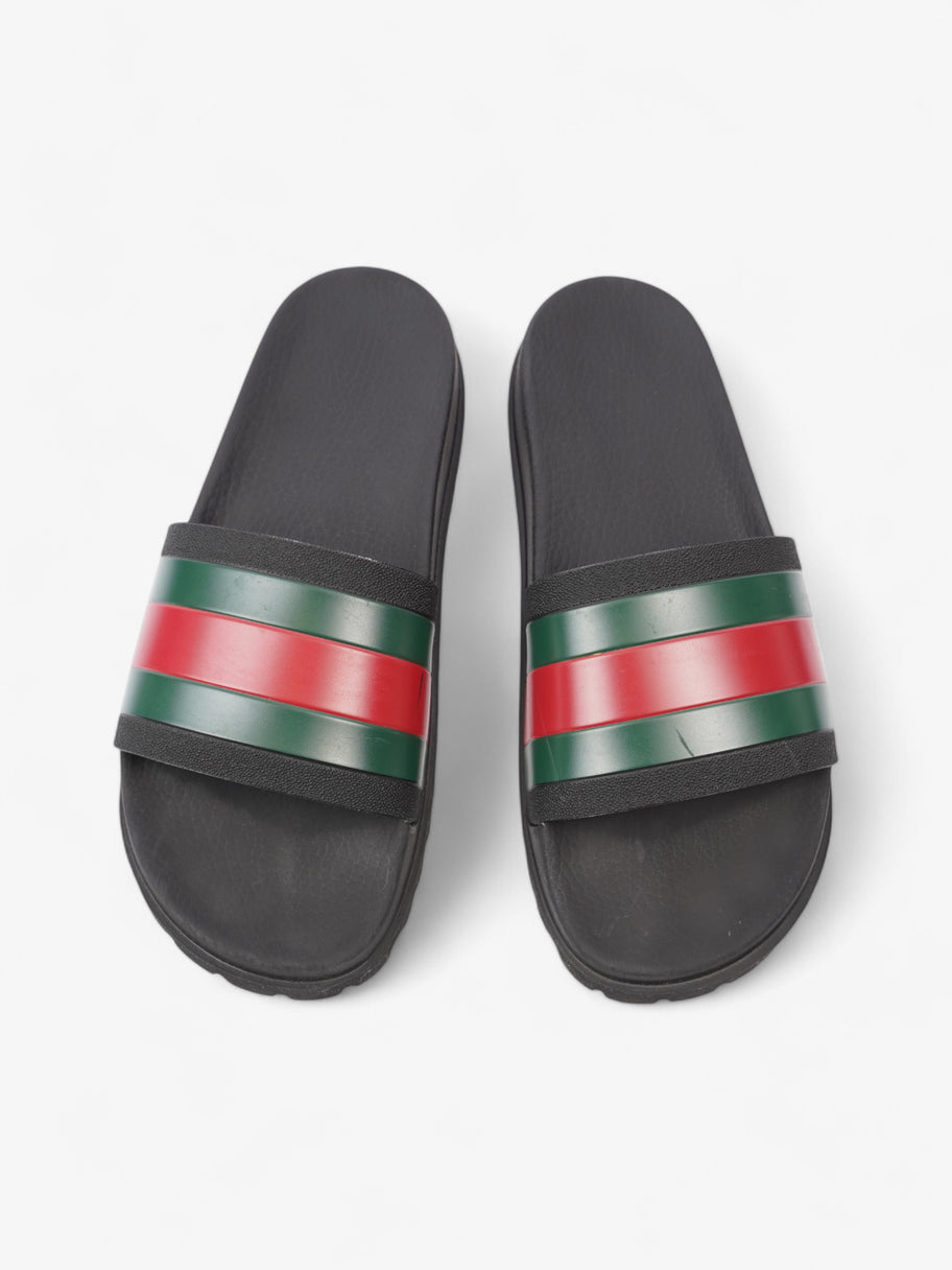 Gucci Pursuit Trek Slides Black / Green / Red Rubber EU 43 UK 9 Image 8