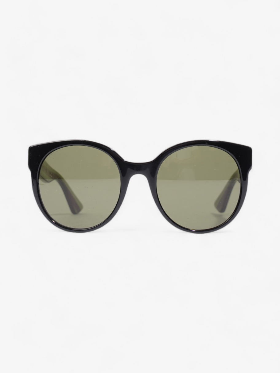 Gucci Oval Sunglasses Black / Red / Green Acetate 140mm Image 1