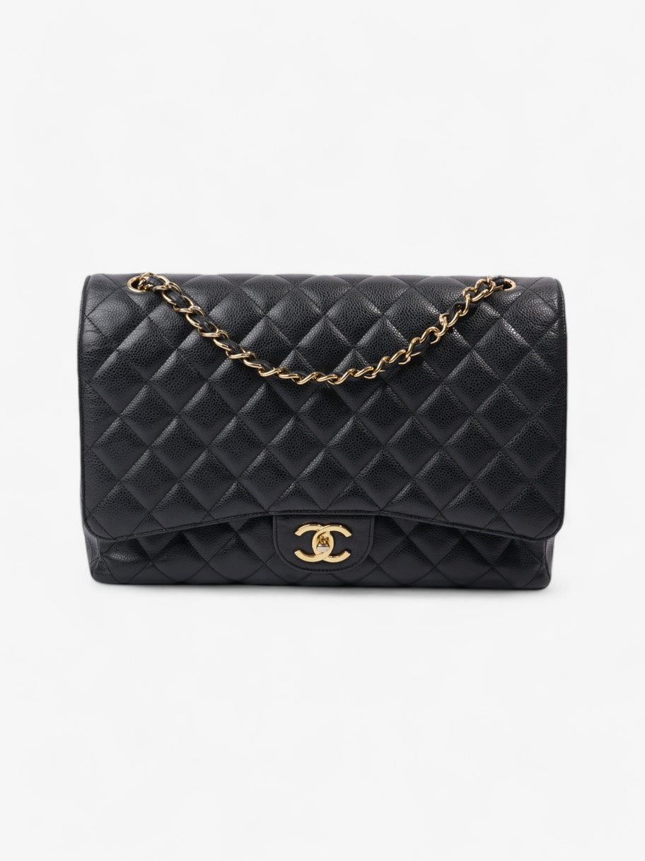 Chanel Classic Double Flap Black Caviar Leather Jumbo Image 1