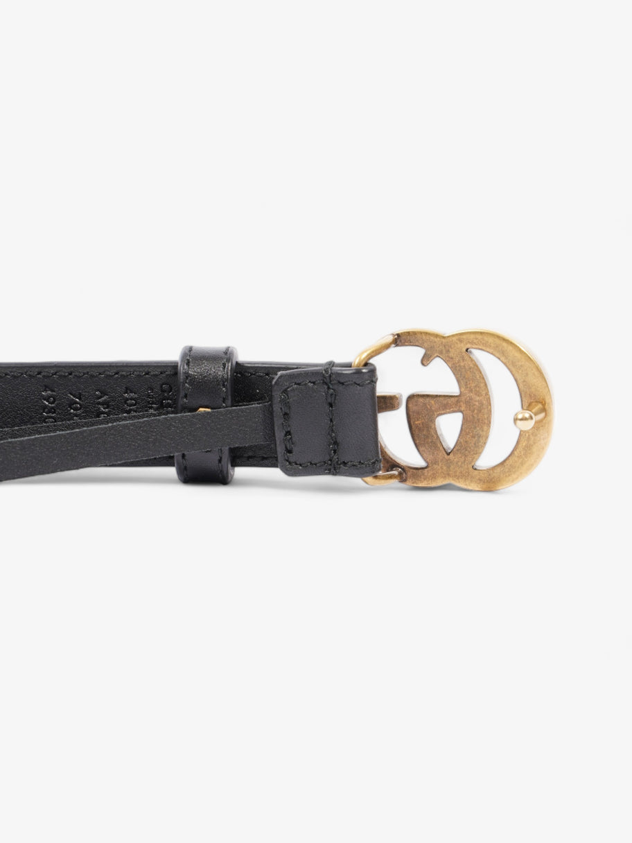 Gucci GG Marmont Thin Belt Black Leather 70cm 28