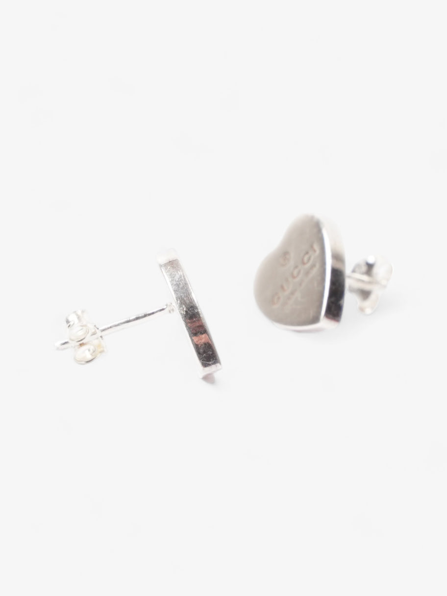 Gucci Heart Stud Earrings Silver Silver Sterling Image 4