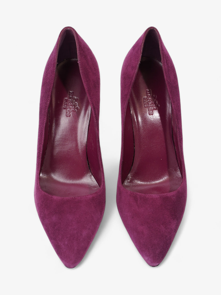 Hermes Suede Heels 80 Purple Suede EU 36 UK 3 Image 8