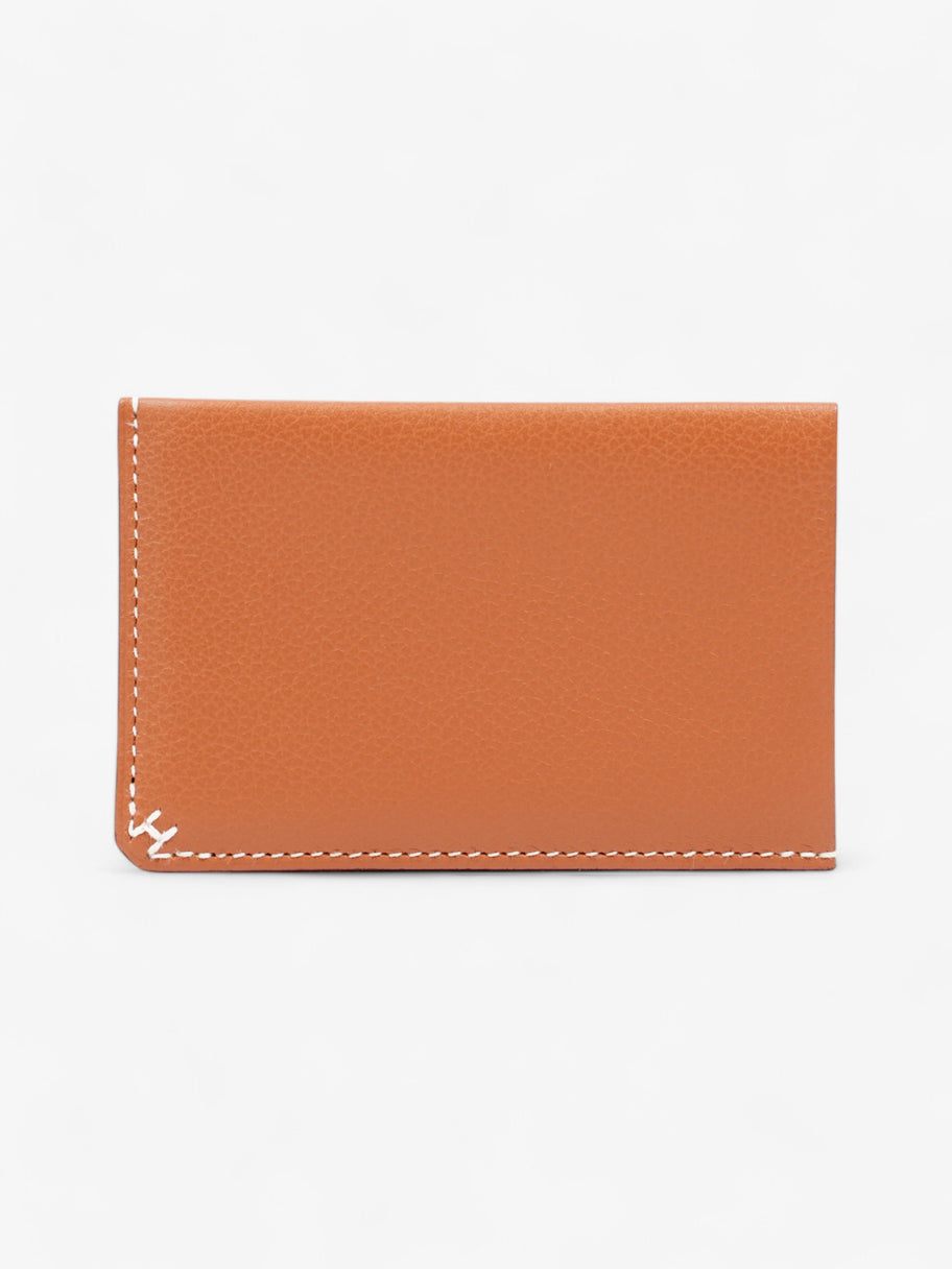 Hermes H Sellier Card Holder Tan Leather Image 2