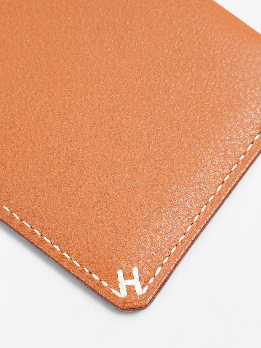 Hermes H Sellier Card Holder Tan Leather Image 3