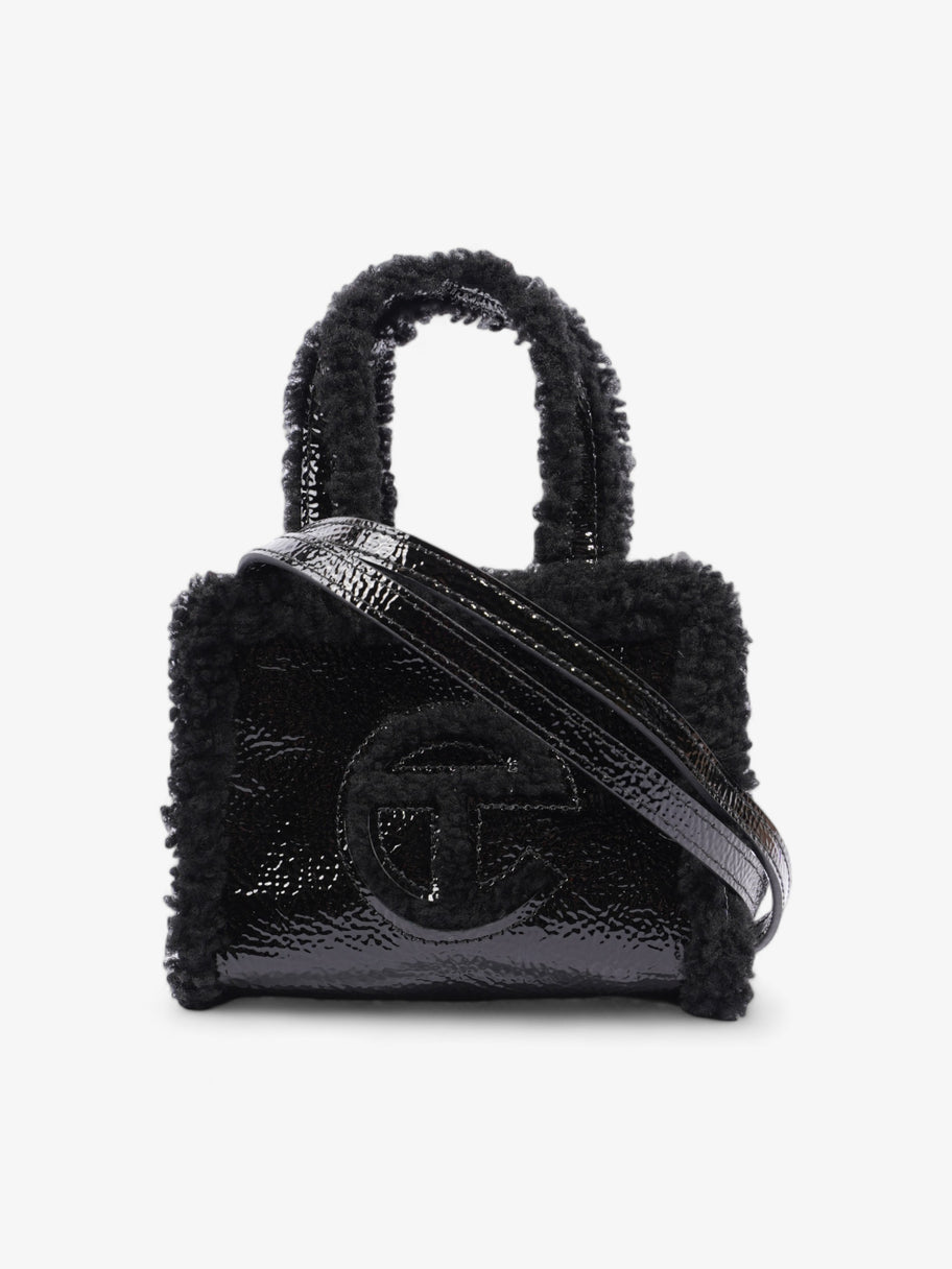 UGG X TELFAR Small Crinkle Black Patent Leather Image 1