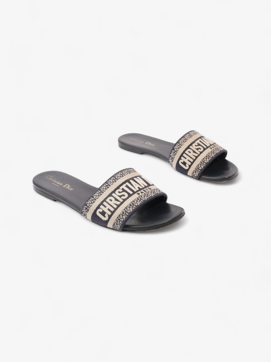 Christian Dior DWAY Slides Navy / Beige  Canvas EU 39 UK 6 Image 2