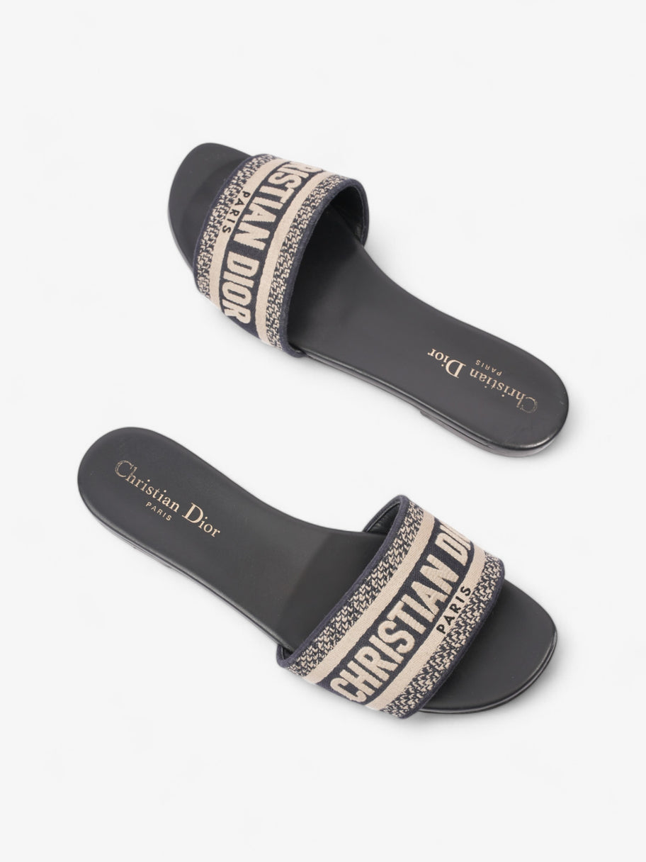 Christian Dior DWAY Slides Navy / Beige  Canvas EU 39 UK 6 Image 9