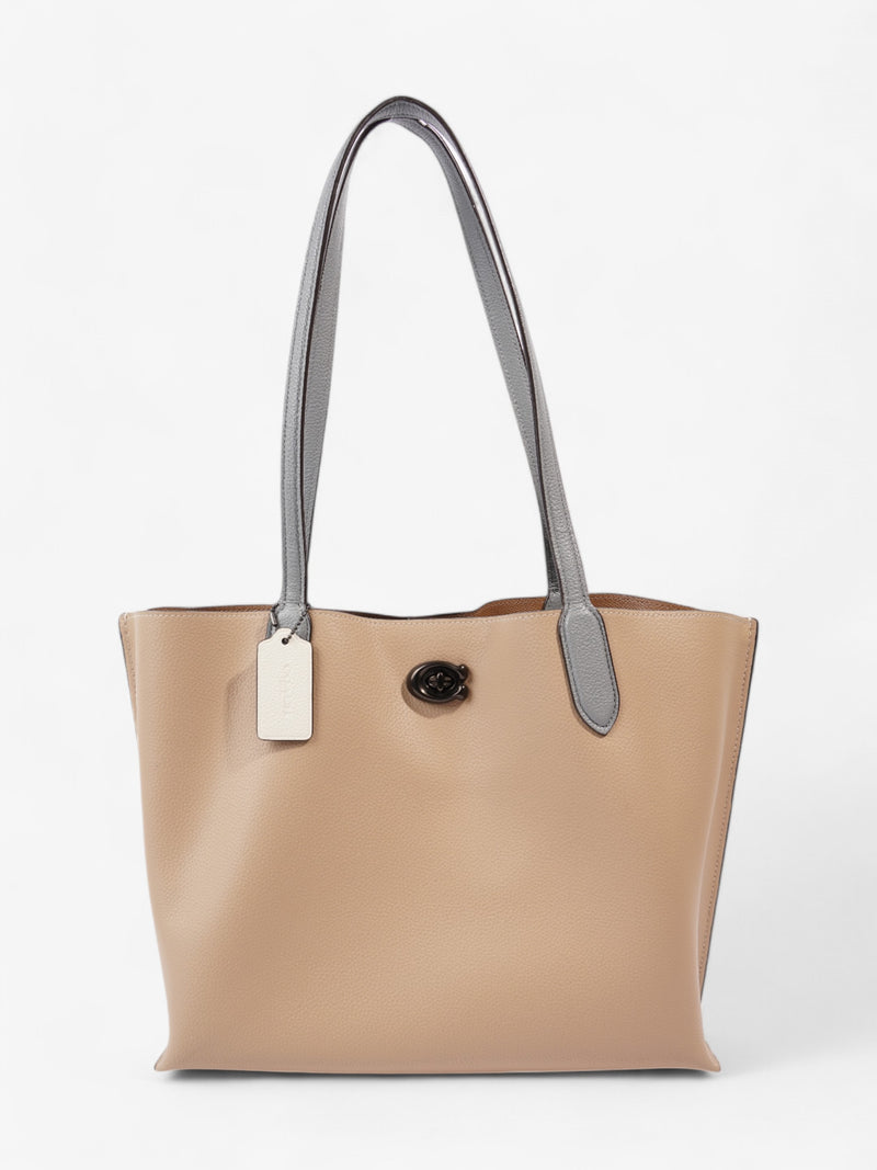  Coach Willow Tote Beige / Grey Leather