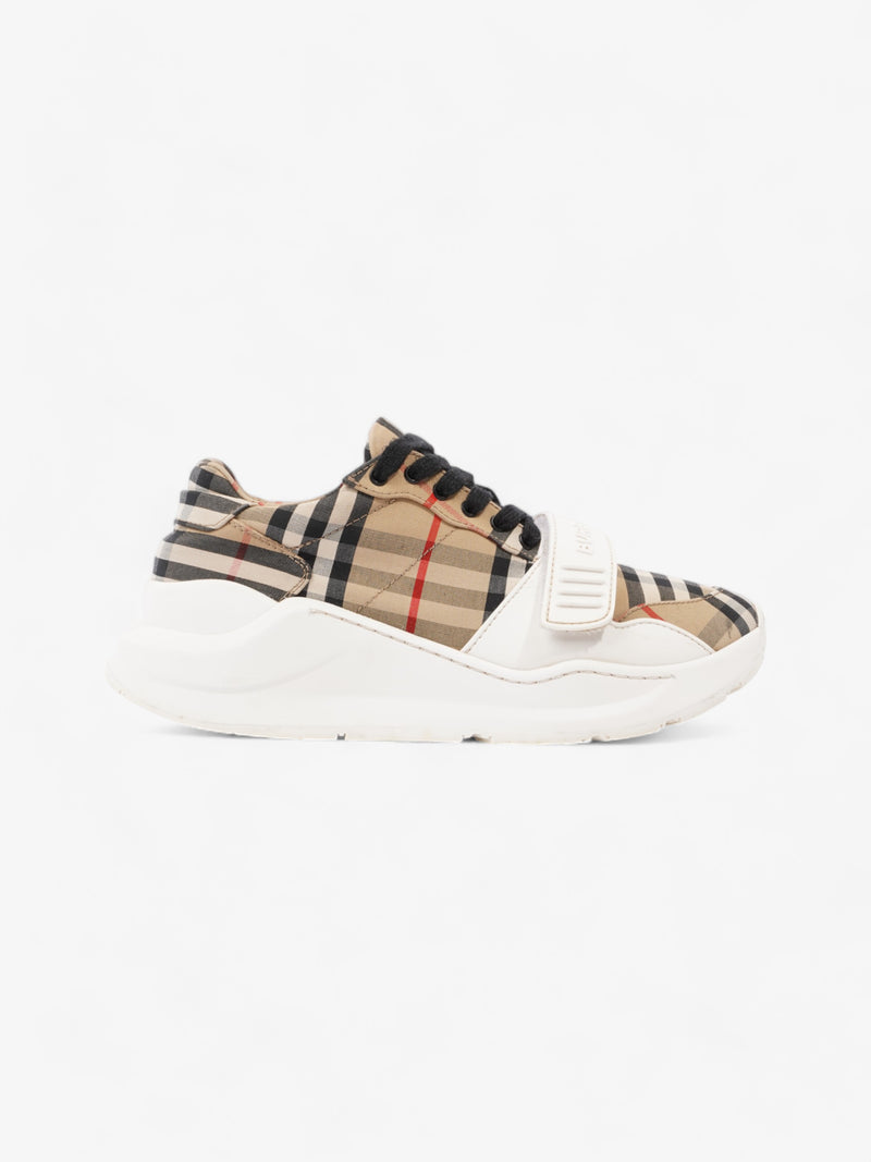  Burberry Regis Sneaker Archive Beige / White Cotton EU 38.5 UK 5.5