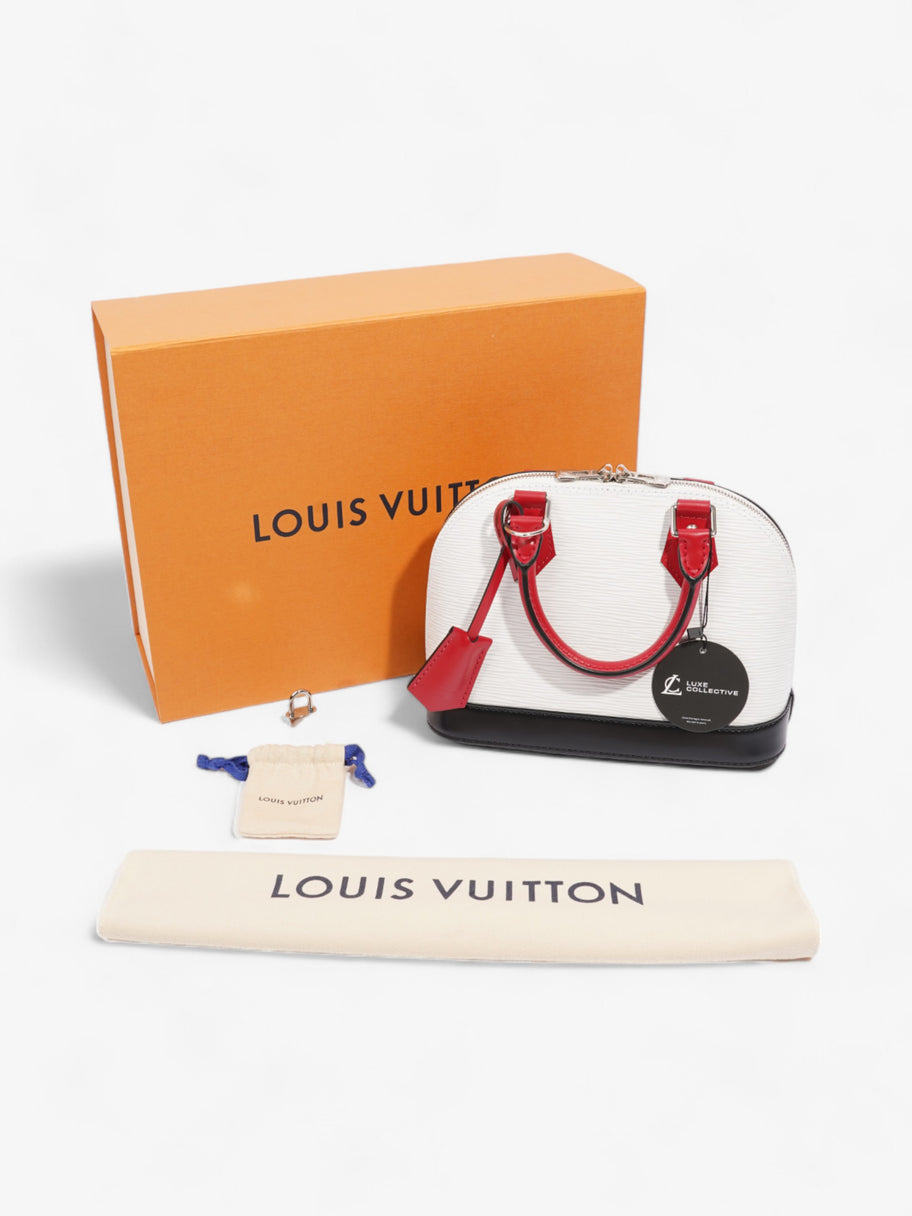 Louis Vuitton Alma BB White / Red / Black Epi Leather Image 9