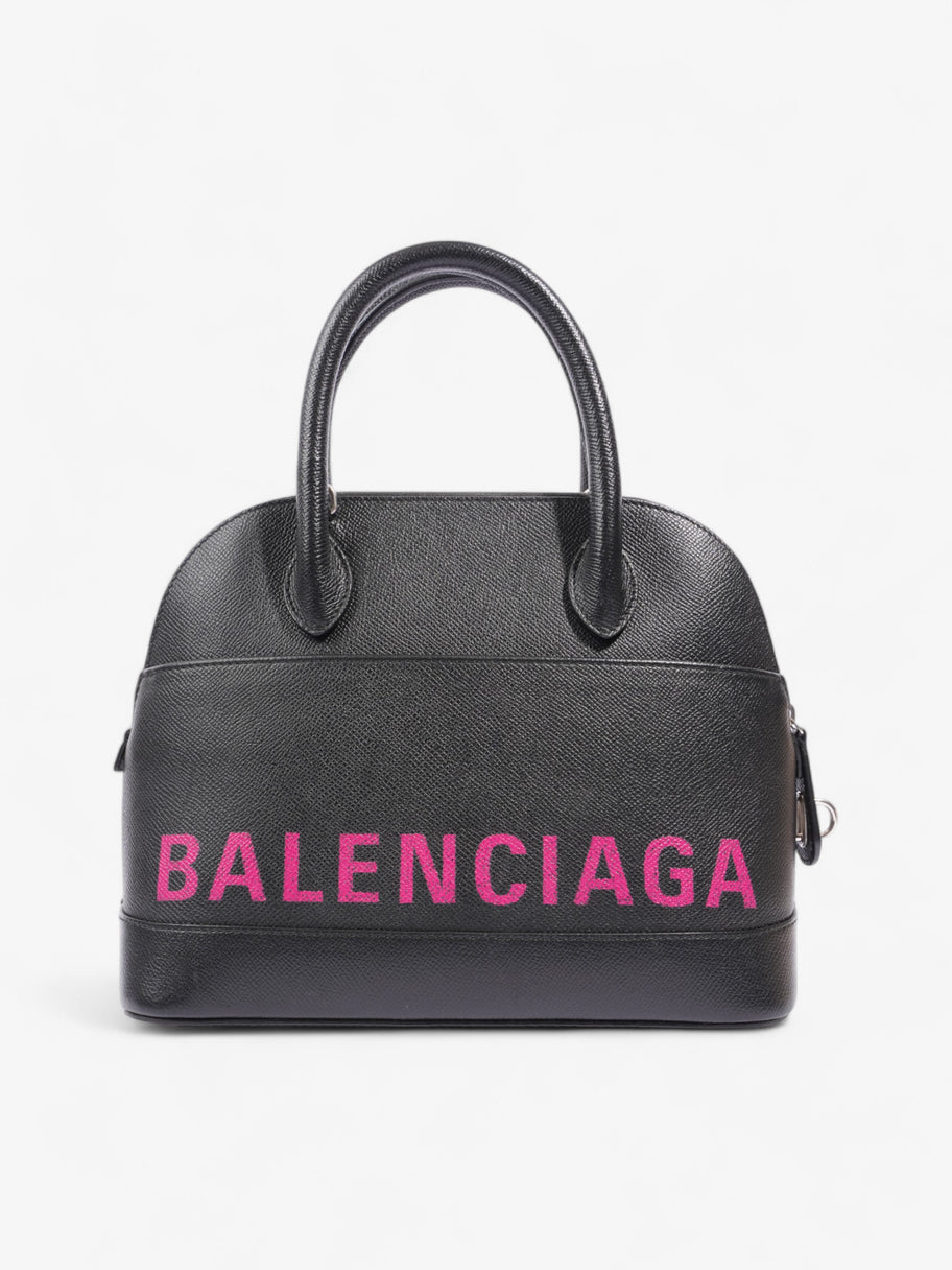 Balenciaga Ville Black / Hot Pink Grained Leather Small Image 4