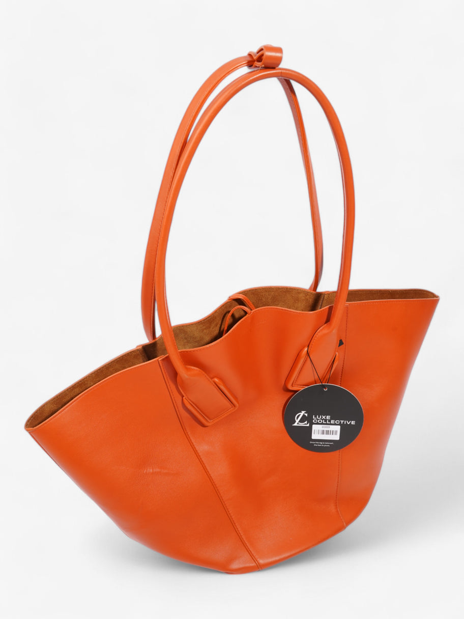 Bottega Veneta Basket Tote Orange Calfskin Leather Large Image 14