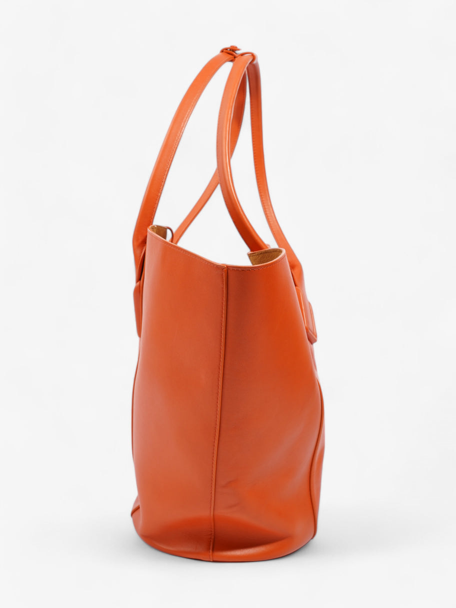 Bottega Veneta Basket Tote Orange Calfskin Leather Large Image 4