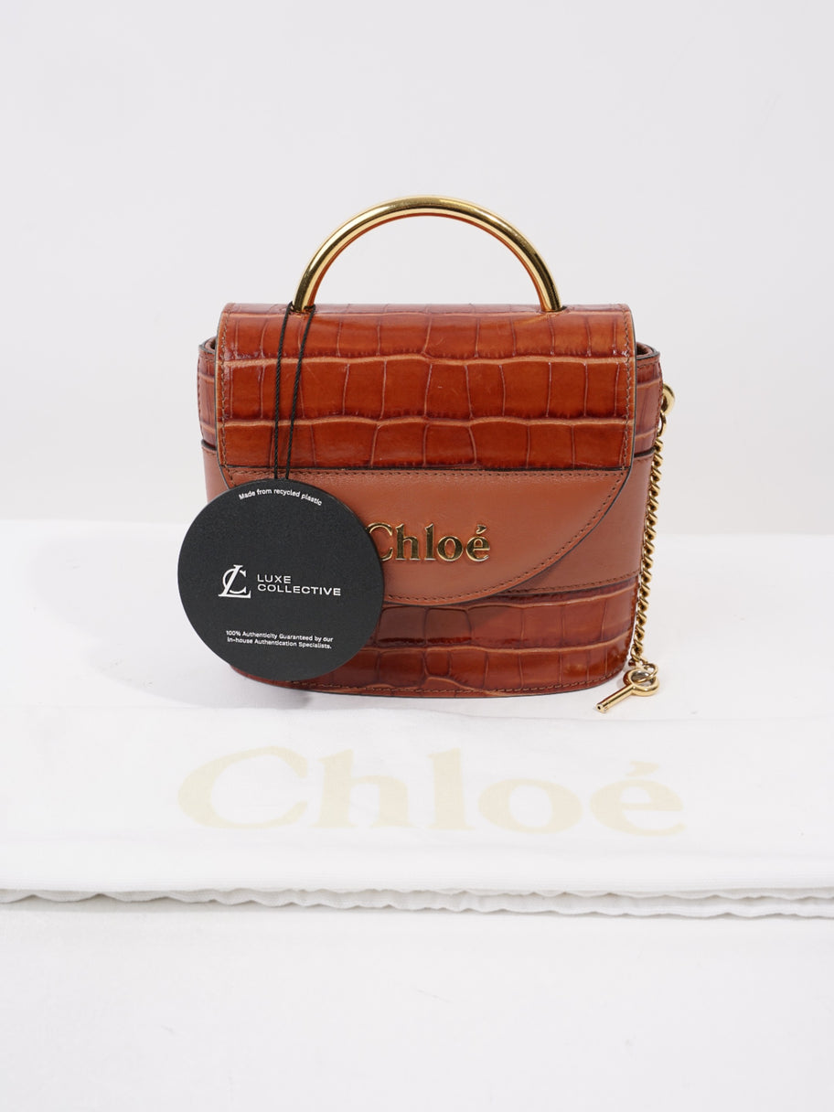 Chloe Aby Lock Bag Red Leather Small Image 10