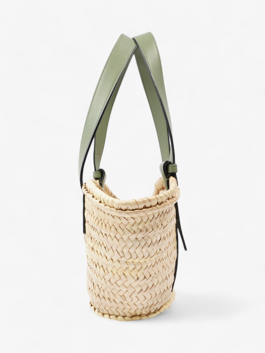 Loewe X Paulaís Ibiza Basket Bag Straw  / Green Straw Image 6