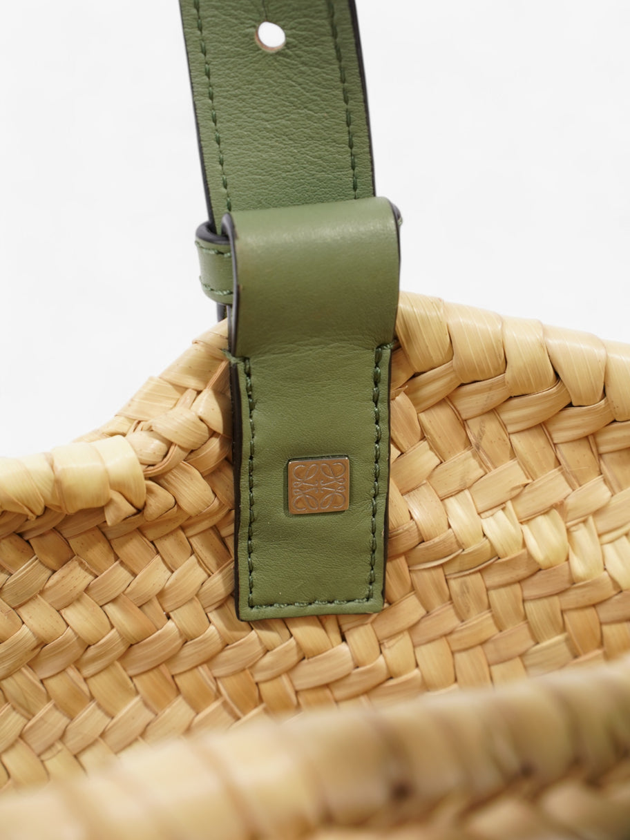 Loewe X Paulaís Ibiza Basket Bag Straw  / Green Straw Image 8