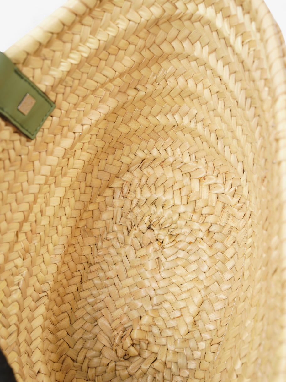 Loewe X Paulaís Ibiza Basket Bag Straw  / Green Straw Image 9