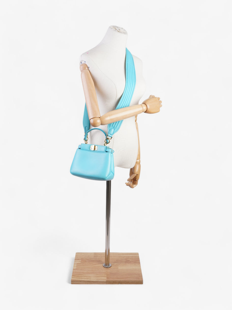 Fendi Peekaboo Light Blue  Nappa Leather Image 14