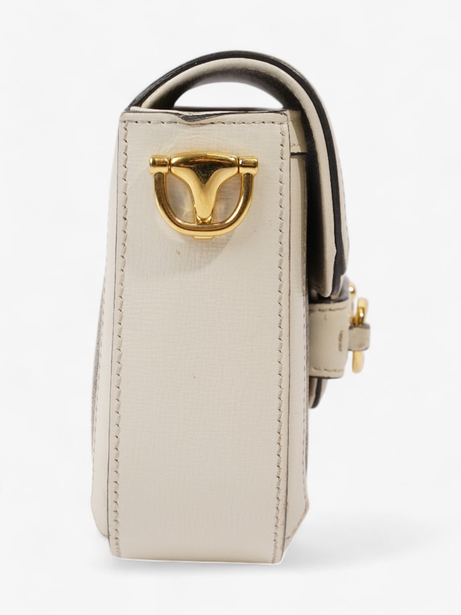 Gucci Horsebit 1955 Mini Bag White / Monogram Coated Canvas Image 5