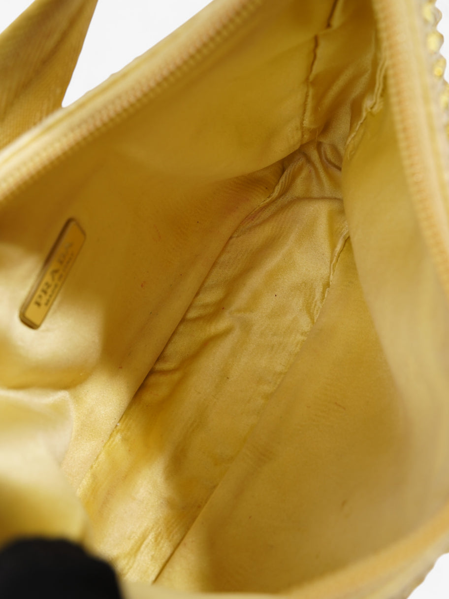 Prada Hobo Re-Edition 2000 Yellow Silk Image 8