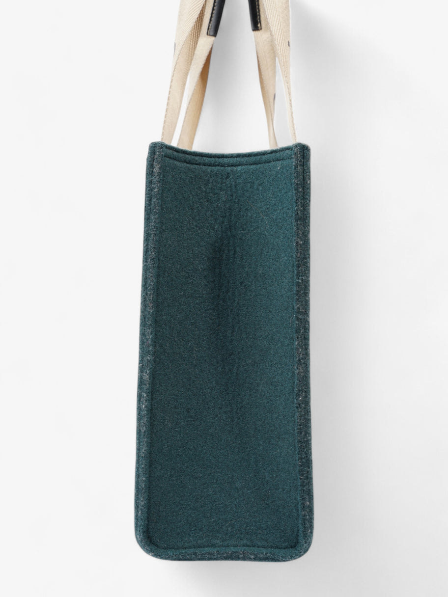 Chloe Woody Tote Green  / Beige  / Black Wool Image 13