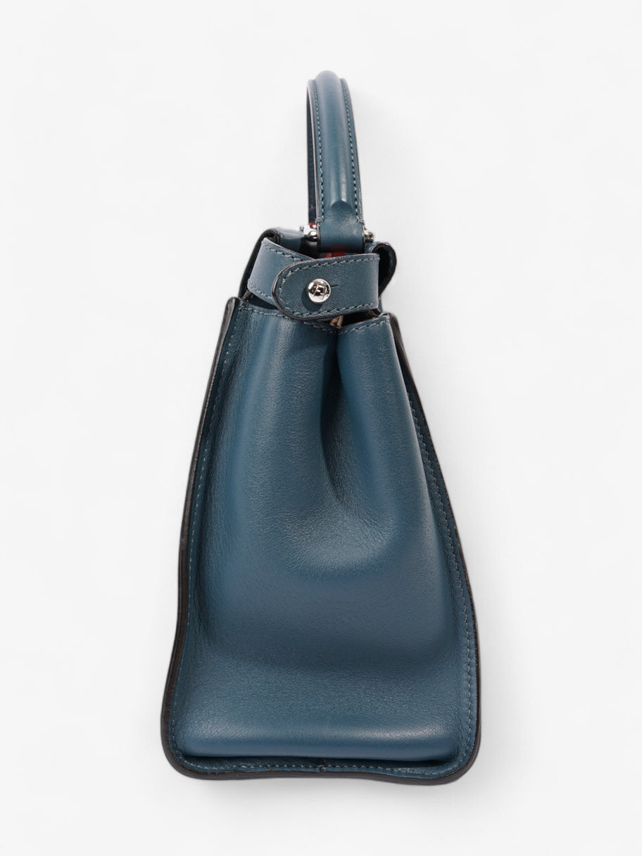 Fendi Peekaboo Handbag Blue / Orange Leather Image 5