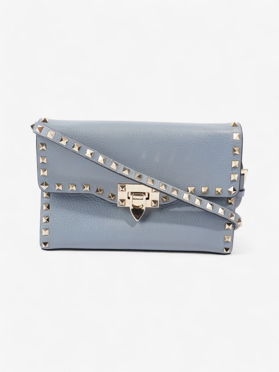 Valentino Garavani Rockstud Shoulder Bag Baby Blue Leather Small Image 1