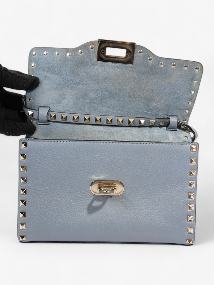 Valentino Garavani Rockstud Shoulder Bag Baby Blue Leather Small Image 8