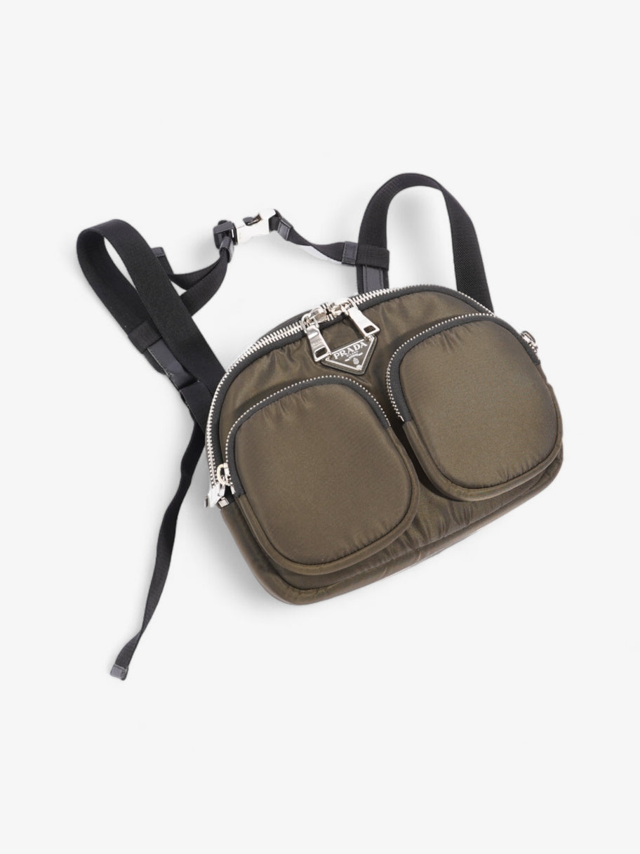 Prada Triangle Backpack Khaki Re Nylon Image 12