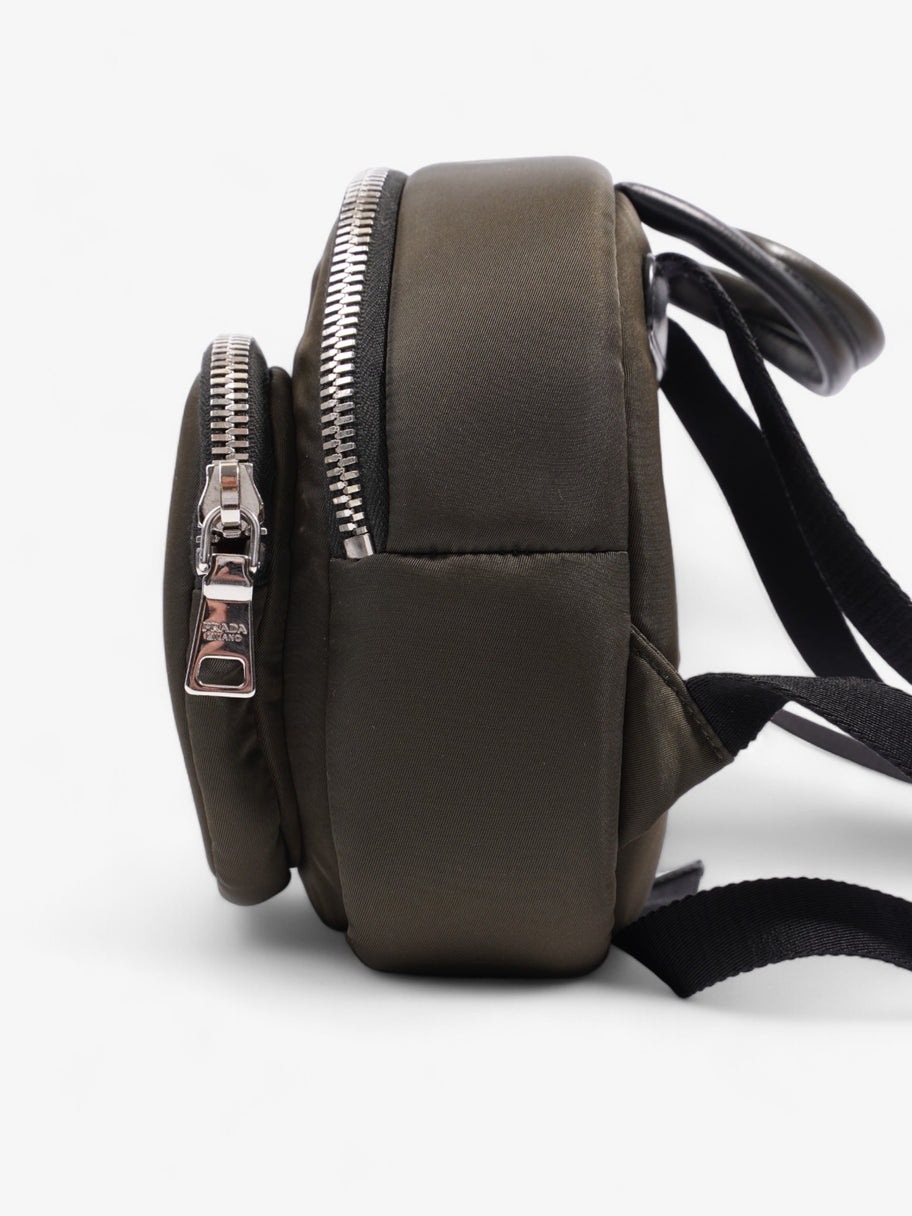 Prada Triangle Backpack Khaki Re Nylon Image 3