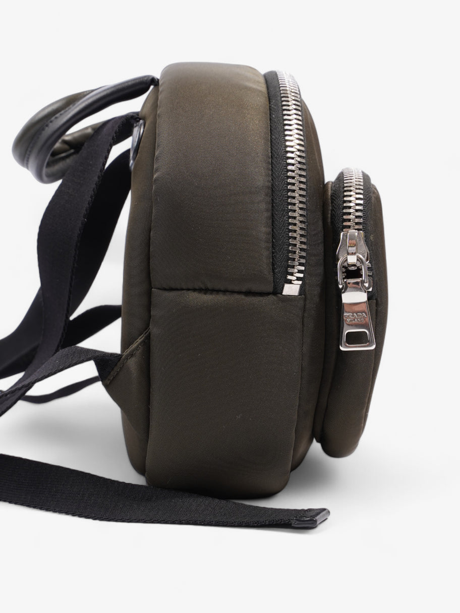 Prada Triangle Backpack Khaki Re Nylon Image 5