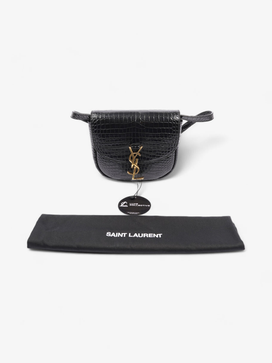 Saint Laurent Kaia Shoulder Bag Black Embossed Leather Small Image 9