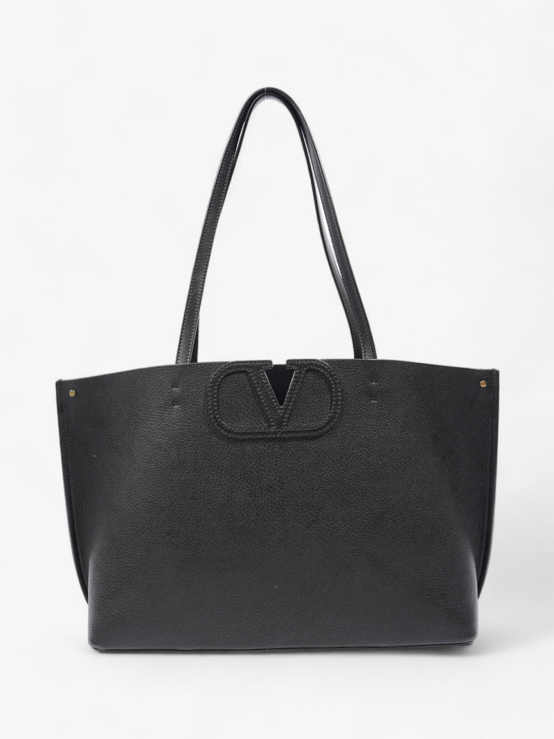  Valentino Fill Me Tote Black Leather