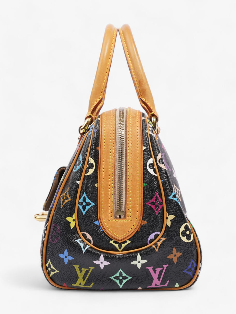 Louis Vuitton x Takashi Murakami Priscilla Black Multicoloured Monogram Coated Canvas Image 3